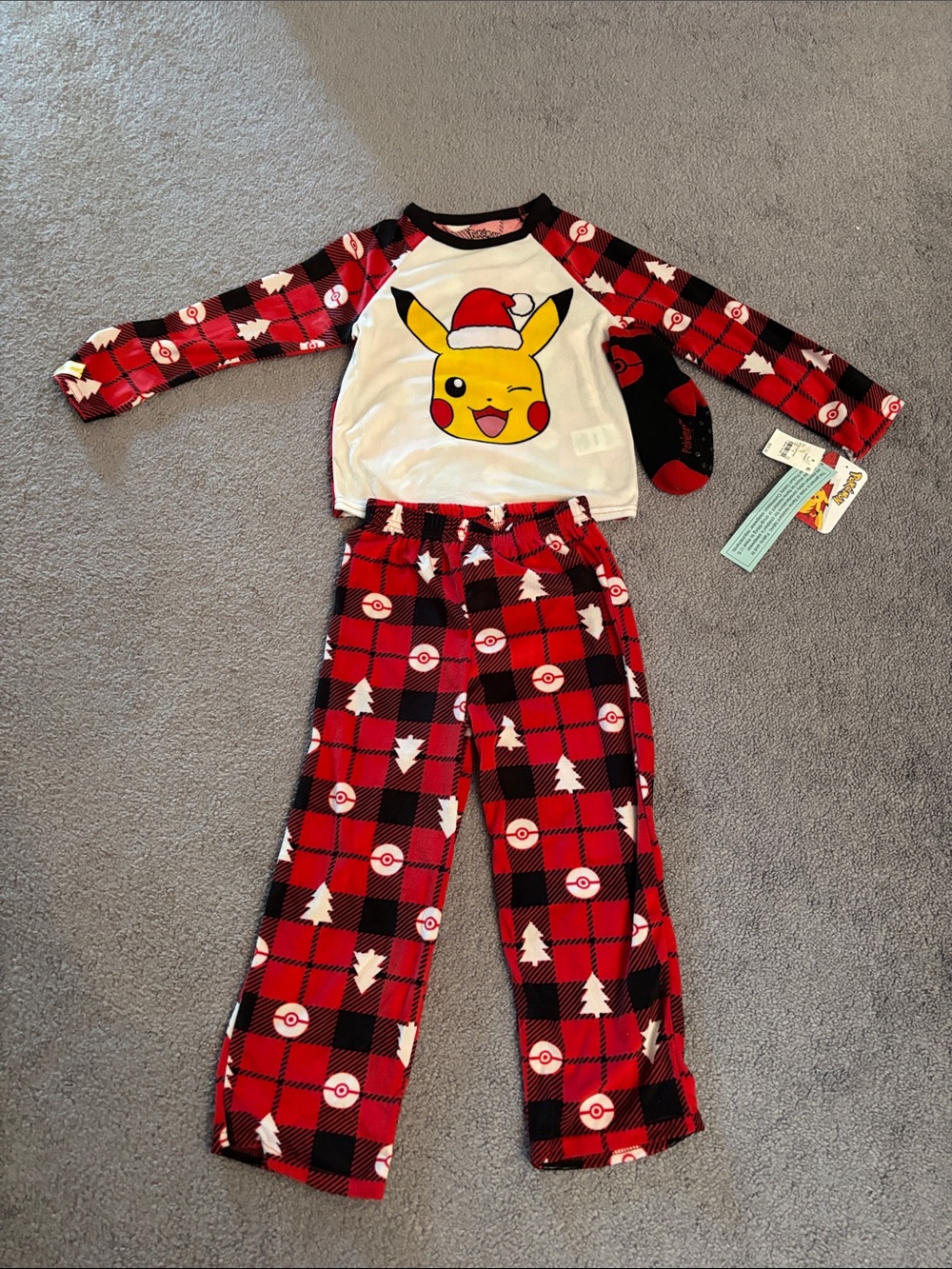 NWT POKÉMON boys pajama 3 piece set